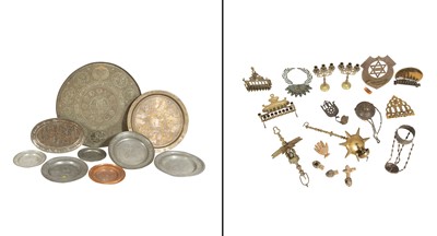 Lot 90 - Group of Brass and Other Metal Judaica