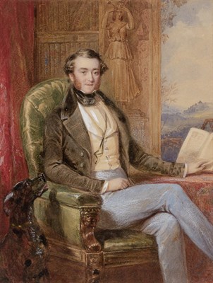 Lot 1068 - English School 19th Century A Gentleman Seated...