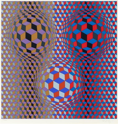 Lot 197 - Victor Vasarely (1906-1997) NEBULUS II Color...
