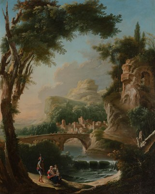 Lot 1018 - Circle of Francesco Zuccarelli Capriccio of...