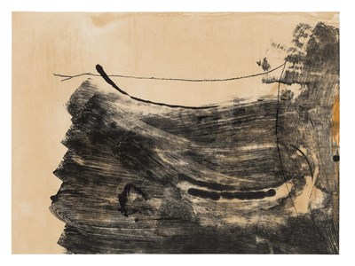 Lot 50 - Helen Frankenthaler (1928-2011) OCHRE DUST...