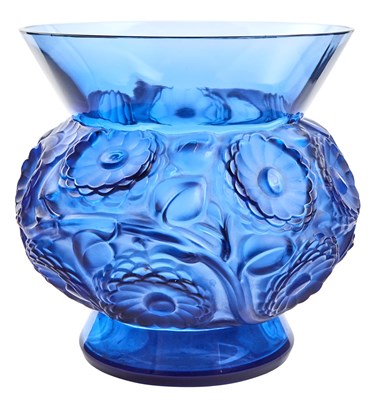 Lot 442 - R. Lalique Molded Glass Soucis Vase Marcilhac...