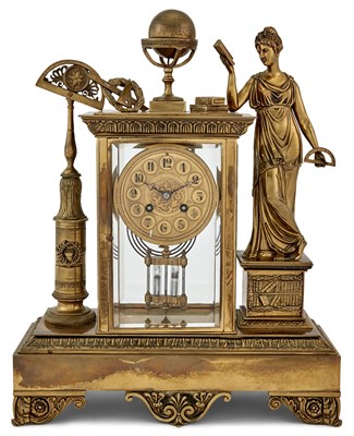 Lot 162 - Gilt-Bronze Mantel Clock