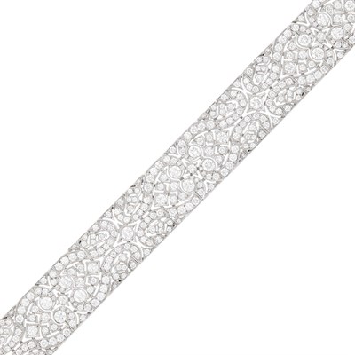 Lot 163 - Platinum and Diamond Bracelet