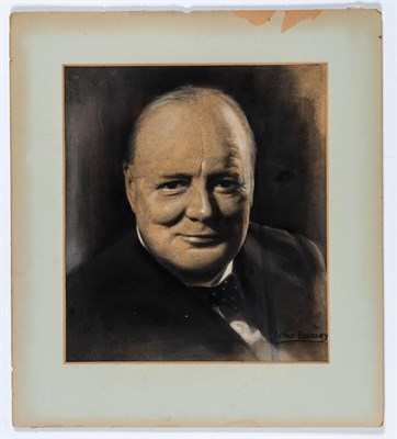Lot 86 - CHURCHILL, WINSTON] Original portrait of...