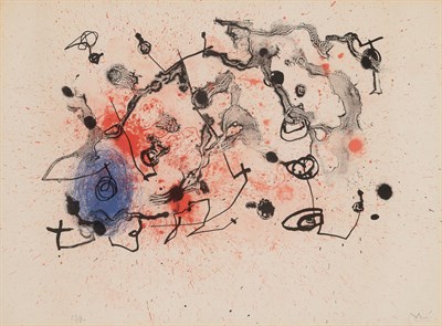 Lot 113 - Joan Miró (1893-1983) SERIES II, BLUE AND RED...