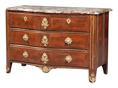 Lot 216 - Early Louis XV Gilt-Bronze Mounted Kingwood Commode