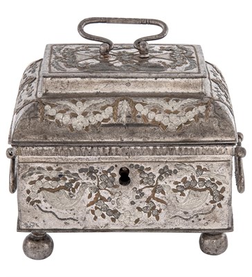 Lot 1119 - Tula Steel Casket 19th Century Rectangular,...