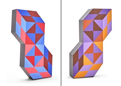 Lot 199 - Victor Vasarely (1906-1997) STÈLE Painted wood...