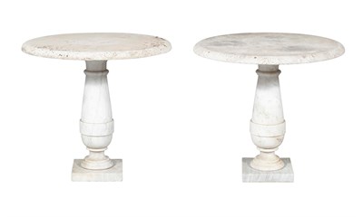 Lot 316 - Pair of Marble Center Tables Height 32 1/2...