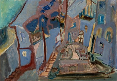 Lot 43 - Mordechai Levanon Israeli, 1901-1968 Village...