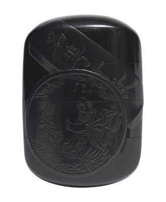 Lot 362 - A Japanese Black Lacquer Inro