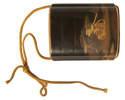 Lot 234 - A Japanese Black And Gilt Lacquer Inro