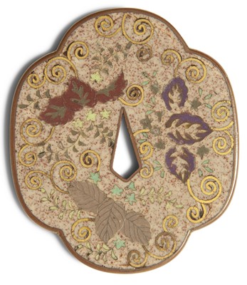 Lot 255 - A Japanese Cloisonne Enamel Tsuba
