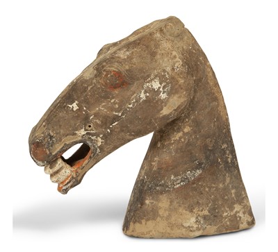 Lot 122 - A Chinese Pottery Head of a Horse