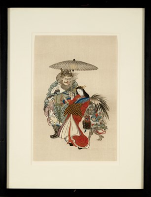 Lot 249 - Five Japanese Ukiyo-E Woodblock Figural Prints