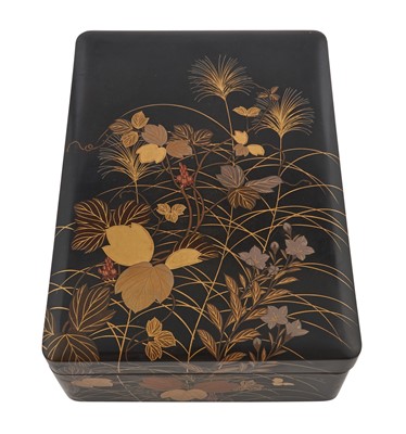 Lot 242 - A Japanese Lacquer Document Box
