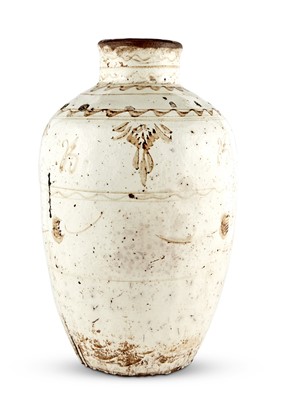 Lot 123 - A Chinese Glazed and Painted Martaban Jar