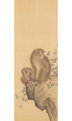 Lot 222 - A Japanese School Painting of Monkeys