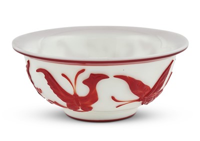 Lot 133 - Chinese Overlay Glass Bowl