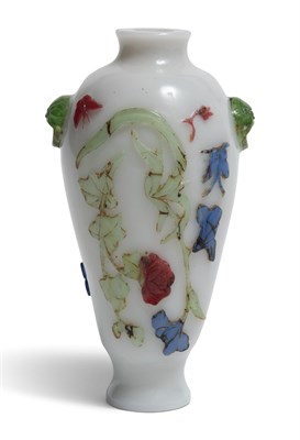 Lot 97 - A Chinese Multicolor Glass Overlay Vase