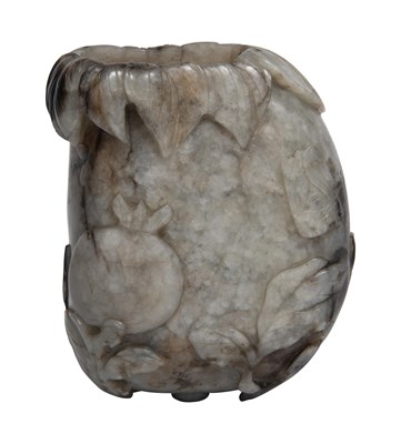 Lot 57 - A Chinese Mottled Jade Vase