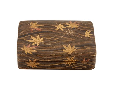 Lot 205 - A Japanese Lacquer Rectangular Box