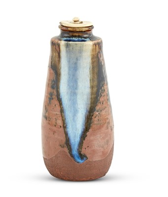 Lot 201 - A Japanese Glazed Pottery Bottle