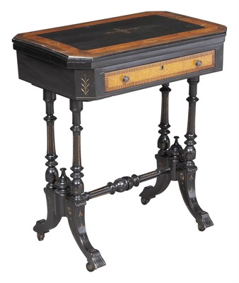 Lot 204 - Napoleon III Part-Ebonized Inlaid Burlwood...