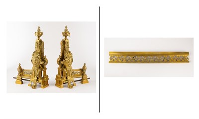 Lot 198 - Pair of Louis XVI Style Gilt-Bronze Andirons...