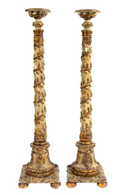 Lot 657 - Pair of Italian Late Baroque Painted and...