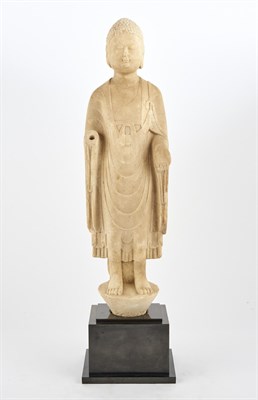 Lot 158 - A Chinese Stone Carving of a Standing Bodhisattva