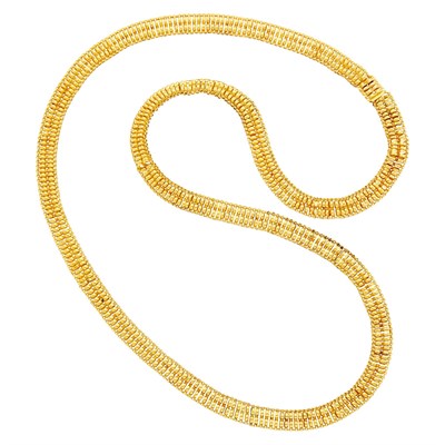 Lot 132 - Antique Long Gold Necklace