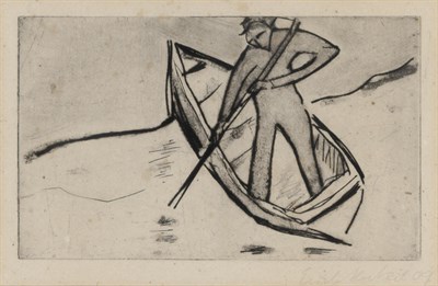 Lot 55 - Erich Heckel (1883-1970) ELGERNDER MANN (DUBE...