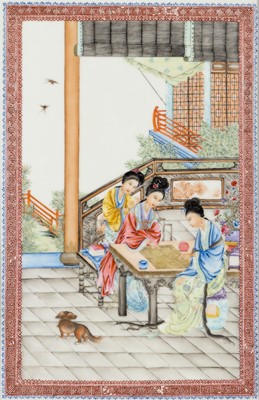 Lot 98 - A Chinese Porcelain Plaque