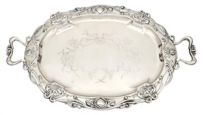 Lot 97 - Austrian Art Nouveau Silver Two-Handled Tray
