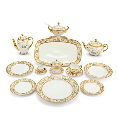 Lot 303 - Pirkenhammer Gilt-Decorated Porcelain Dinner...