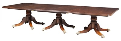 Lot 788 - Regency Mahogany Triple Pedestal Dining Table...