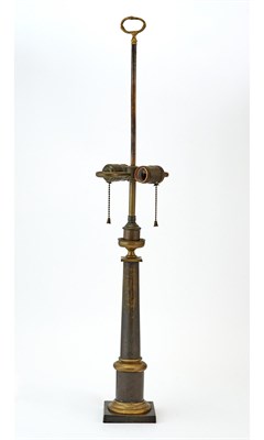 Lot 315 - French Gilt-Bronze Mounted Steel Table Lamp...