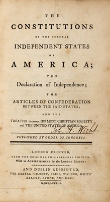 Lot 94 - [CONSTITUTION] The Constitutions of the...