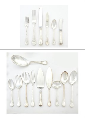 Lot 113 - Christofle Sterling Silver Marley Pattern Flatware Service