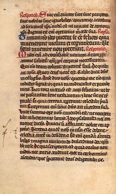 Lot 44 - The Rules of St. Augustine about 1350, from an English priory