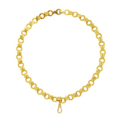 Lot 124 - Gold Circle Link Necklace
