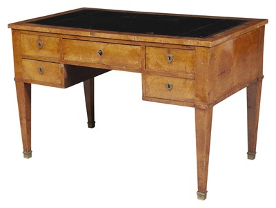 Lot 220 - Biedermeier Burl Walnut Writing Table Height...