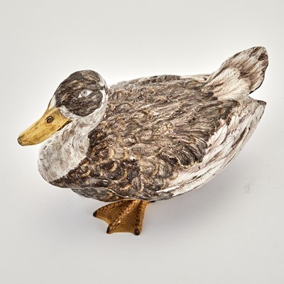 Lot 680 - Pair Of Marseille (Fauchier) Trompe L'oeil Duck Tureens and Covers