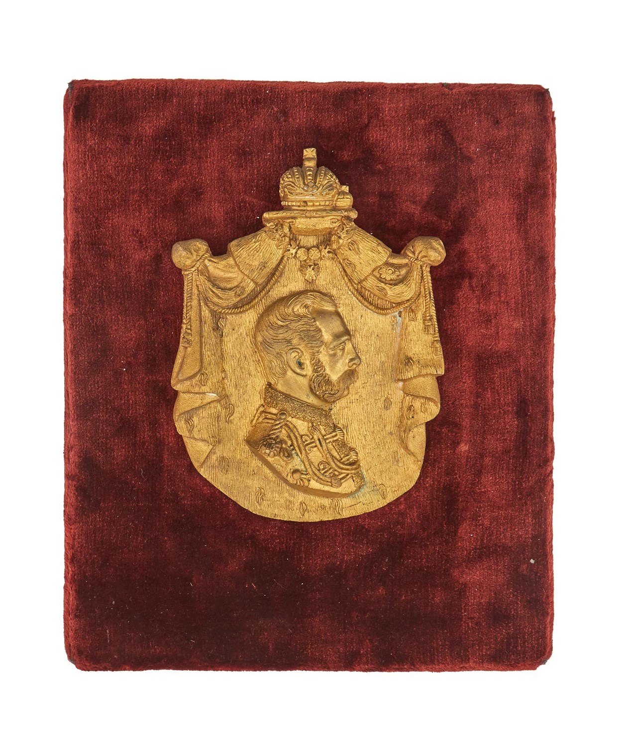 Lot 45 - Russian Gilt-Bronze Relief Plaque of Emperor...