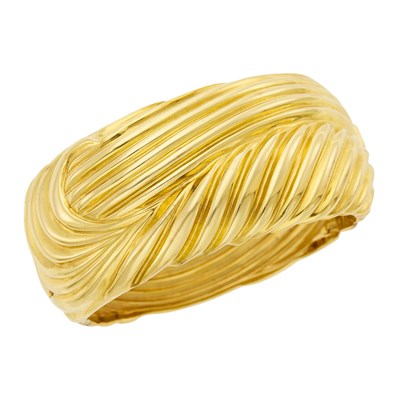 Lot 20 - Gold Cuff Bangle Bracelet