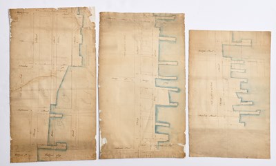 Lot 35 - Three manuscripts maps of the East River waterfront