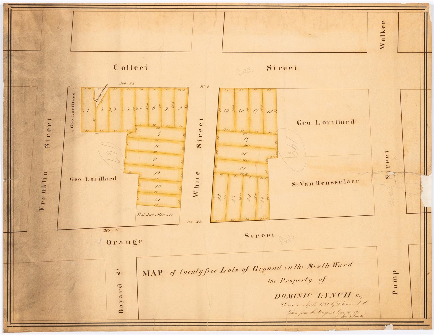 Lot 42 - Collection of a New York Surveyor [SIXTH WARD]...