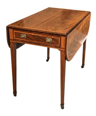 Lot 176 - George III Inlaid Mahogany Pembroke Table Late...